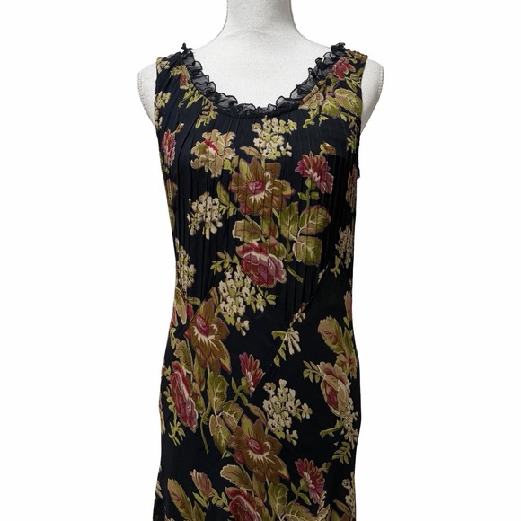 Vintage April Cornell Floral Sheer Midi Dress Size S Whimsigoth Fairy Romantic - Picture 5 of 9